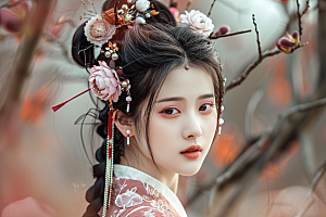 妆造发型写真艺术发型摄影图