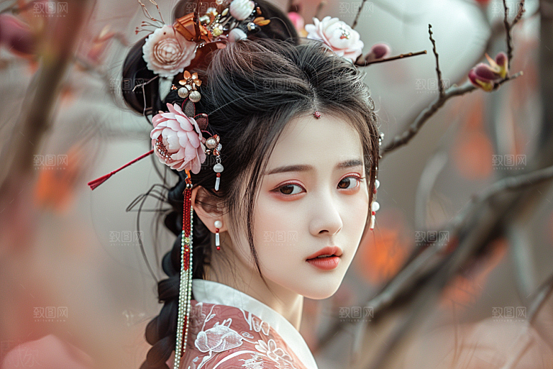 妆造发型写真艺术发型摄影图