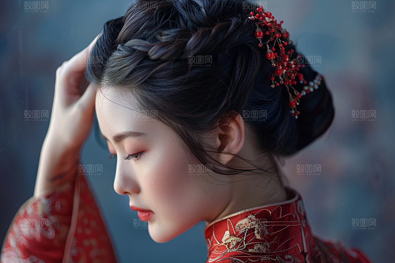 妆造发型彩妆人物摄影图