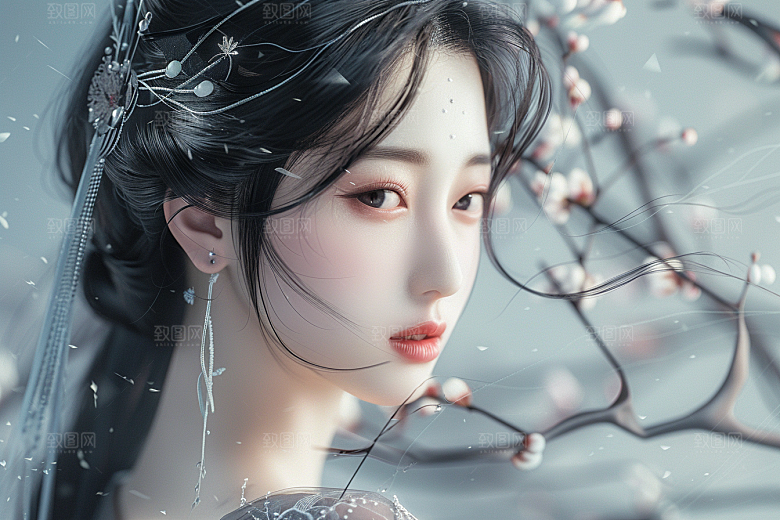 妆造发型写真高清摄影图