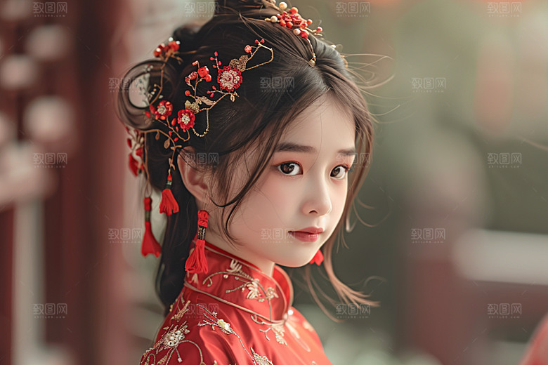妆造发型彩妆写真摄影图