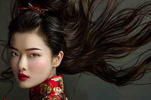 妆造发型肖像写真摄影图