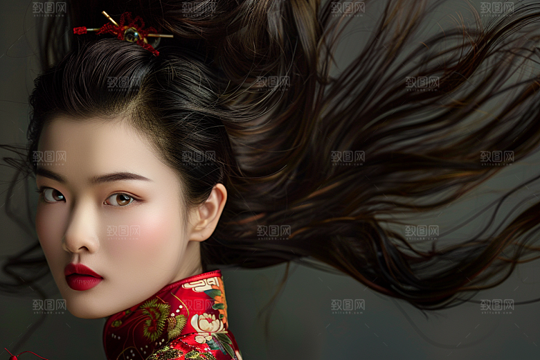 妆造发型肖像写真摄影图