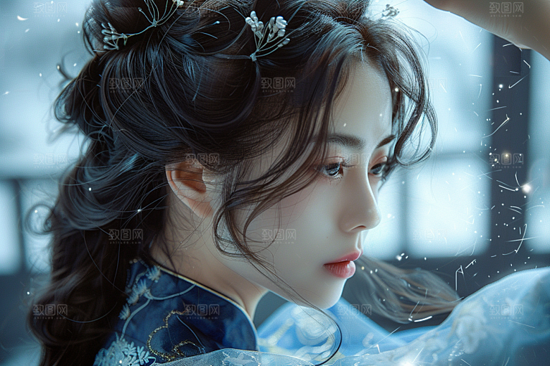 妆造发型肖像艺术摄影图