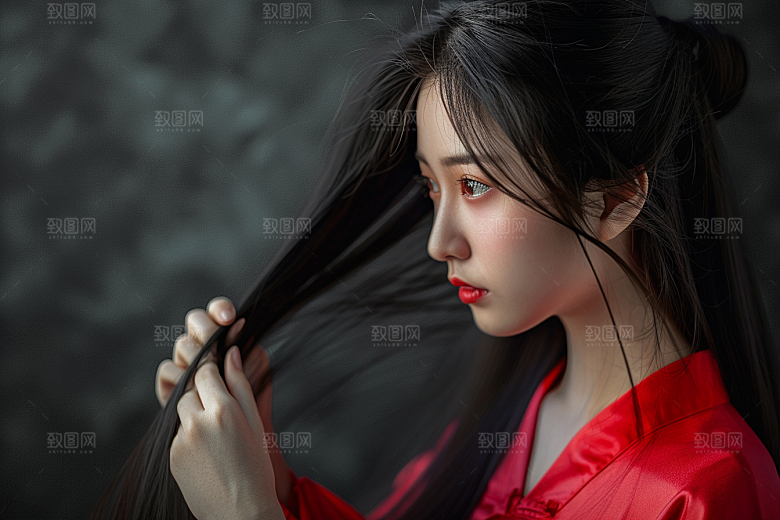 妆造发型肖像艺术摄影图