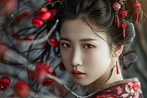 妆造发型艺术美妆摄影图