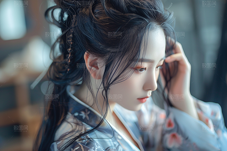 妆造发型写真肖像摄影图