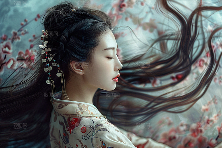 妆造发型美妆唯美摄影图