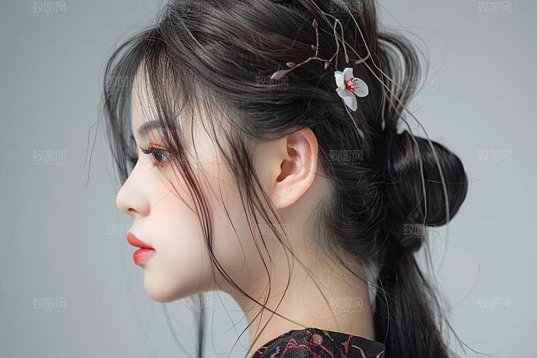 妆造发型高清写真摄影图