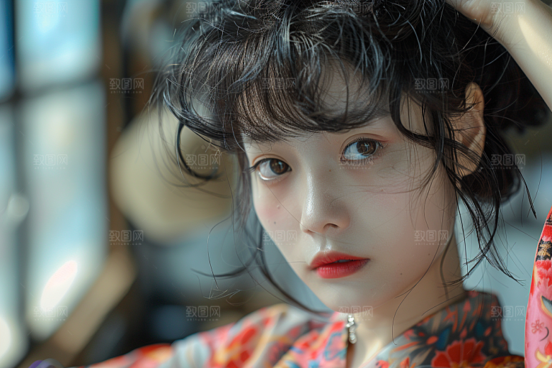 妆造发型美妆彩妆摄影图