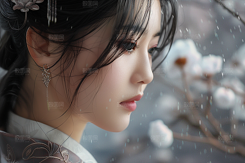 妆造发型彩妆美妆摄影图