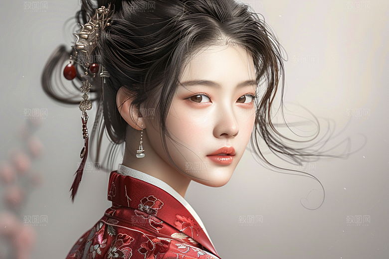 妆造发型高清唯美摄影图