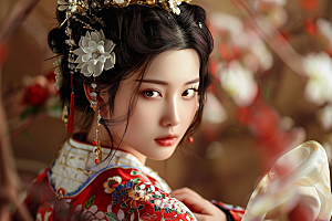 妆造发型肖像艺术发型摄影图