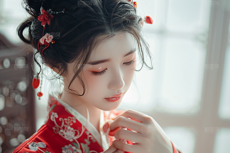 妆造发型艺术发型美妆造型摄影图