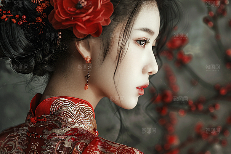 妆造发型唯美艺术摄影图
