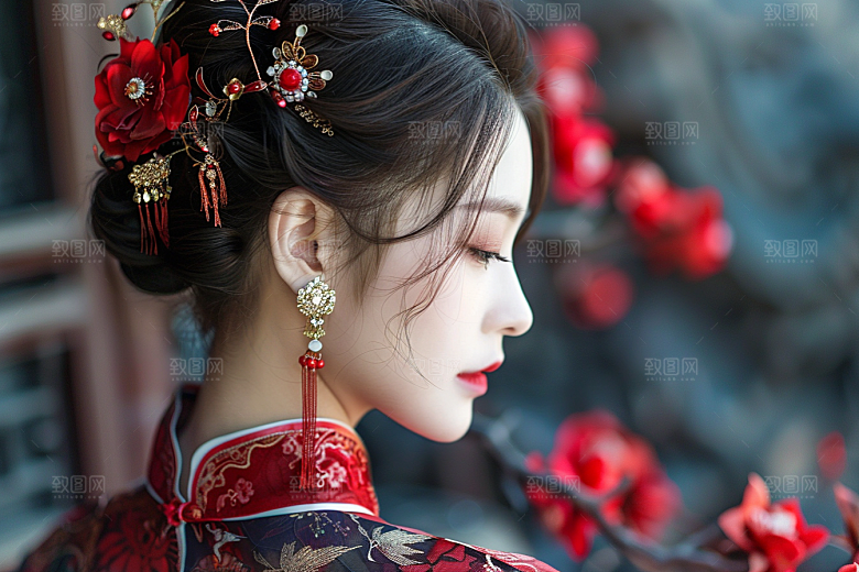 妆造发型彩妆高清摄影图