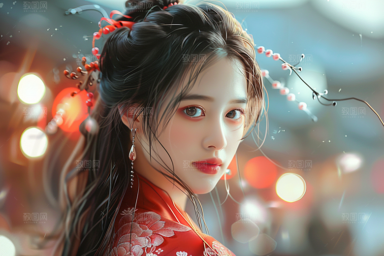 妆造发型高清人物摄影图