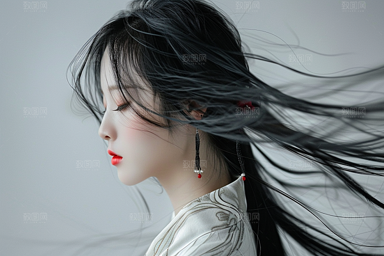 妆造发型美妆彩妆摄影图