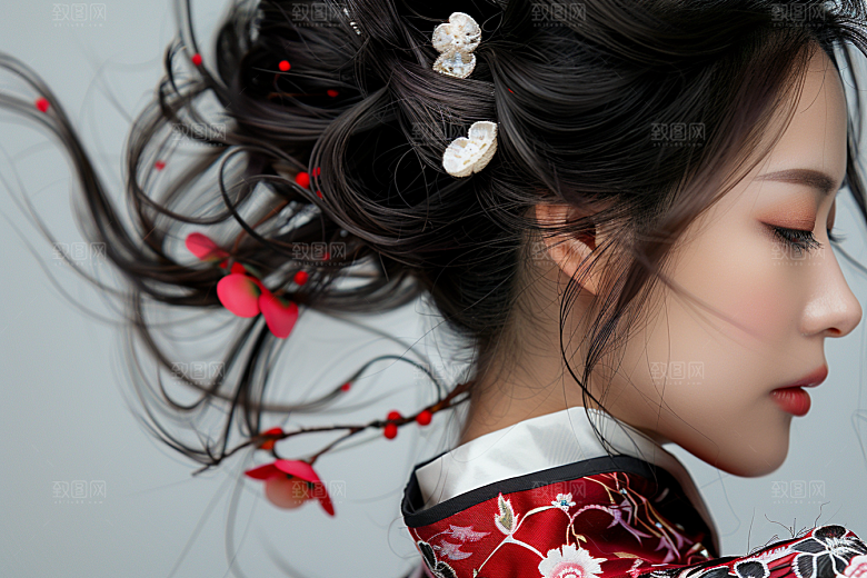 妆造发型美妆肖像摄影图