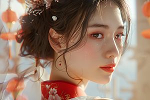 妆造发型美妆高清摄影图