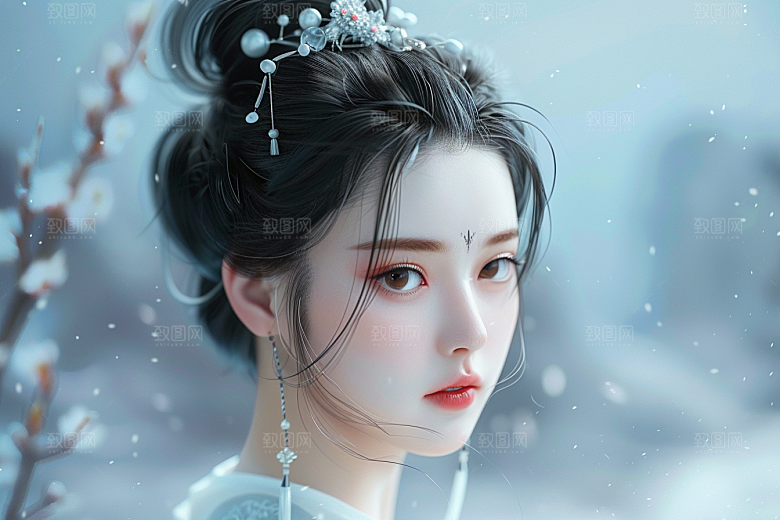 妆造发型艺术唯美摄影图