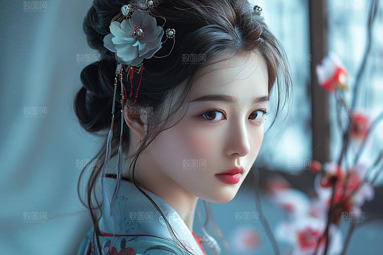 妆造发型美妆写真摄影图