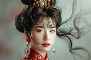 妆造发型高清美妆造型摄影图