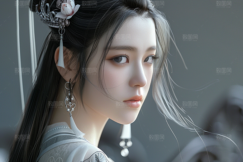 妆造发型高清彩妆摄影图