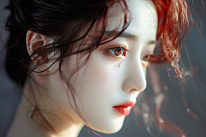 妆造发型人物写真摄影图