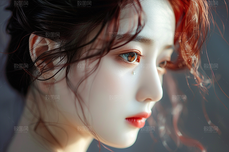 妆造发型人物写真摄影图