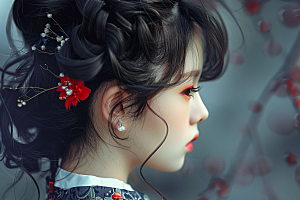 妆造发型艺术发型高清摄影图