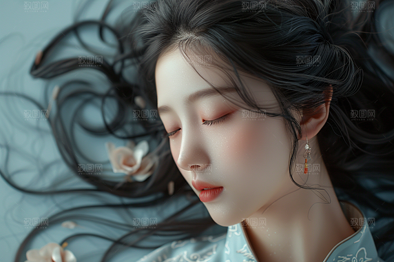 妆造发型写真艺术发型摄影图