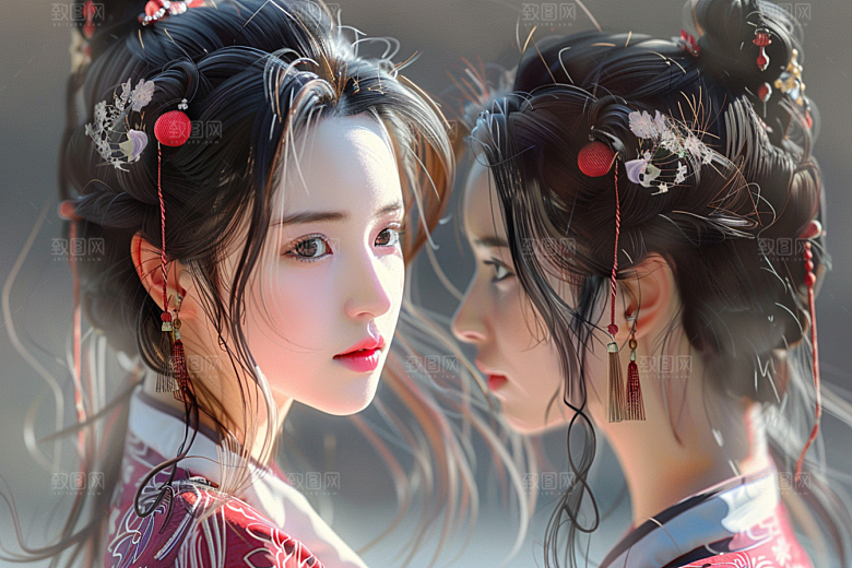 妆造发型美妆造型美妆摄影图