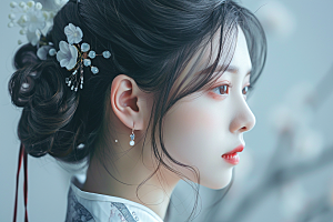妆造发型美妆艺术发型摄影图