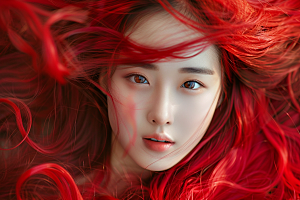 妆造发型肖像唯美摄影图