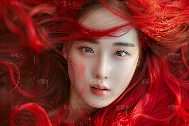 妆造发型肖像唯美摄影图