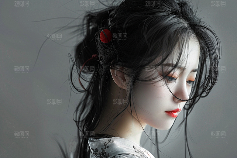 妆造发型写真艺术发型摄影图