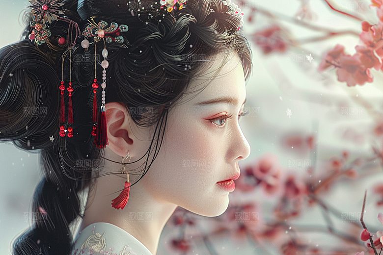 妆造发型高清艺术发型摄影图