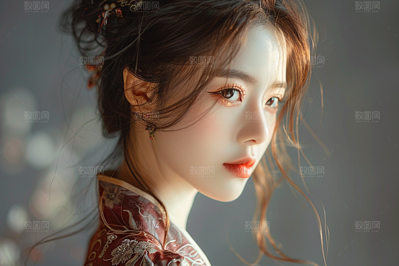 妆造发型高清艺术发型摄影图