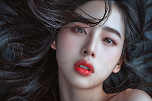 妆造发型美妆艺术发型摄影图