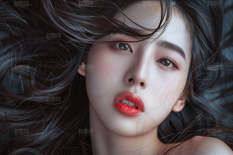 妆造发型美妆艺术发型摄影图
