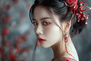 妆造发型美妆艺术摄影图