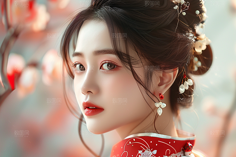 妆造发型彩妆高清摄影图