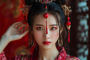 妆造发型艺术彩妆摄影图
