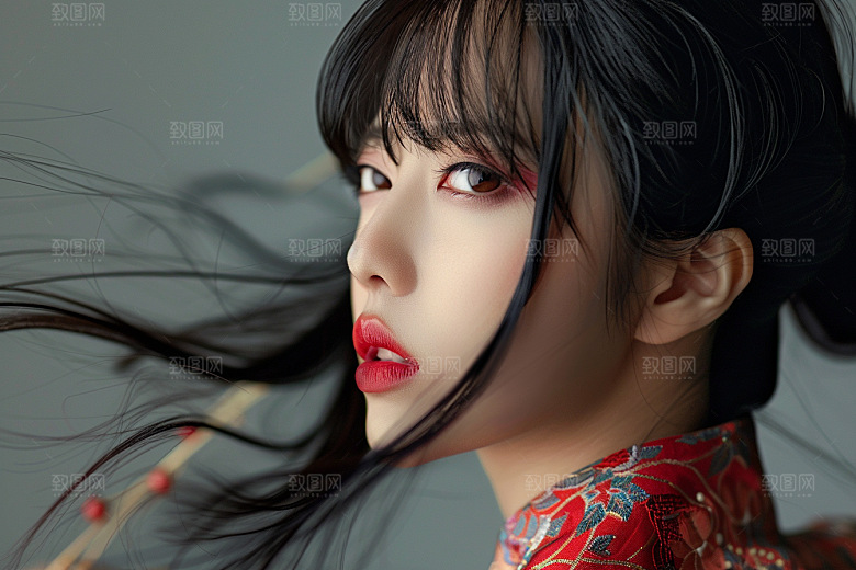 妆造发型彩妆美妆造型摄影图