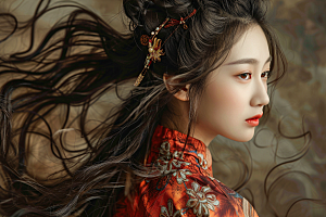 妆造发型艺术发型艺术摄影图