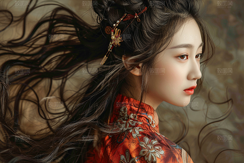 妆造发型艺术发型艺术摄影图
