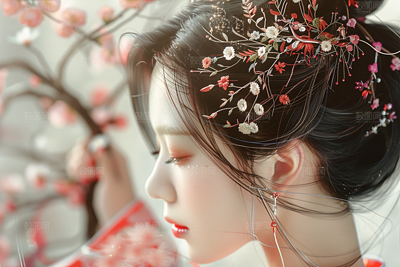妆造发型高清写真摄影图