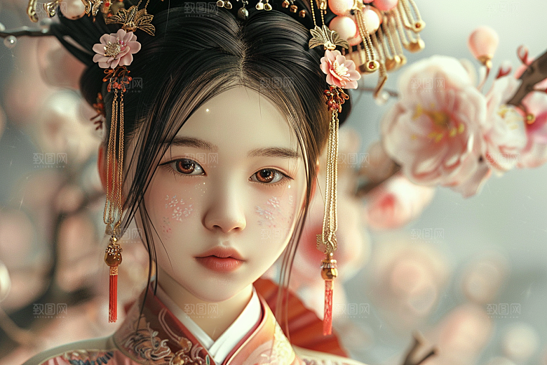 妆造发型美妆造型美妆摄影图
