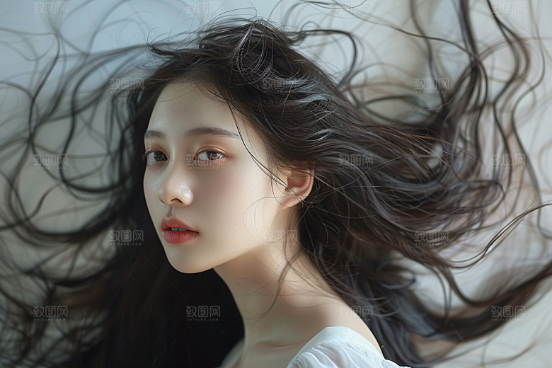 妆造发型美妆肖像摄影图